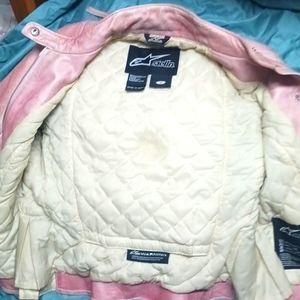 Stella Leather Biker Jacket  sizeSmall color Pink